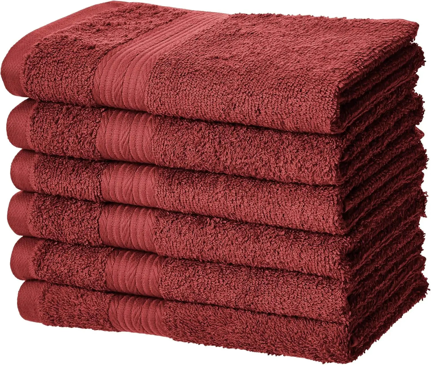 6 Piece Oversized 100% Cotton Bathroom Towel Set Fade Resistant Soft Absorbent 2 Bath 2 Hand 2 Washcloths Black