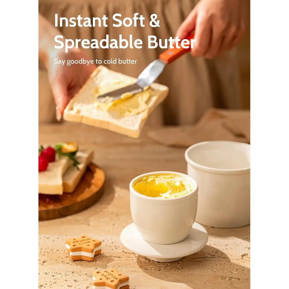 Butter Dish with Lid - Ideal for Fresh Spreadable Butter