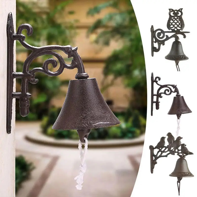Door Bell Cast Iron Antique Country House Look, Loud Sound Weatherproof
