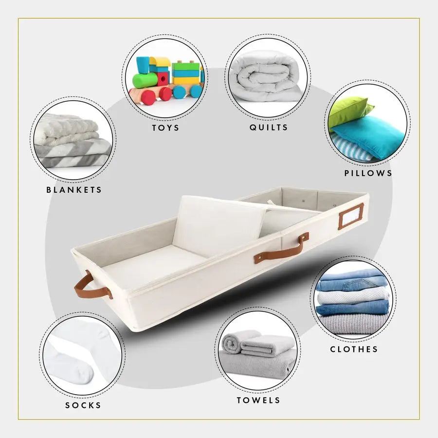 2pc Low Profile Under Bed/couch Storage Containers Lids,