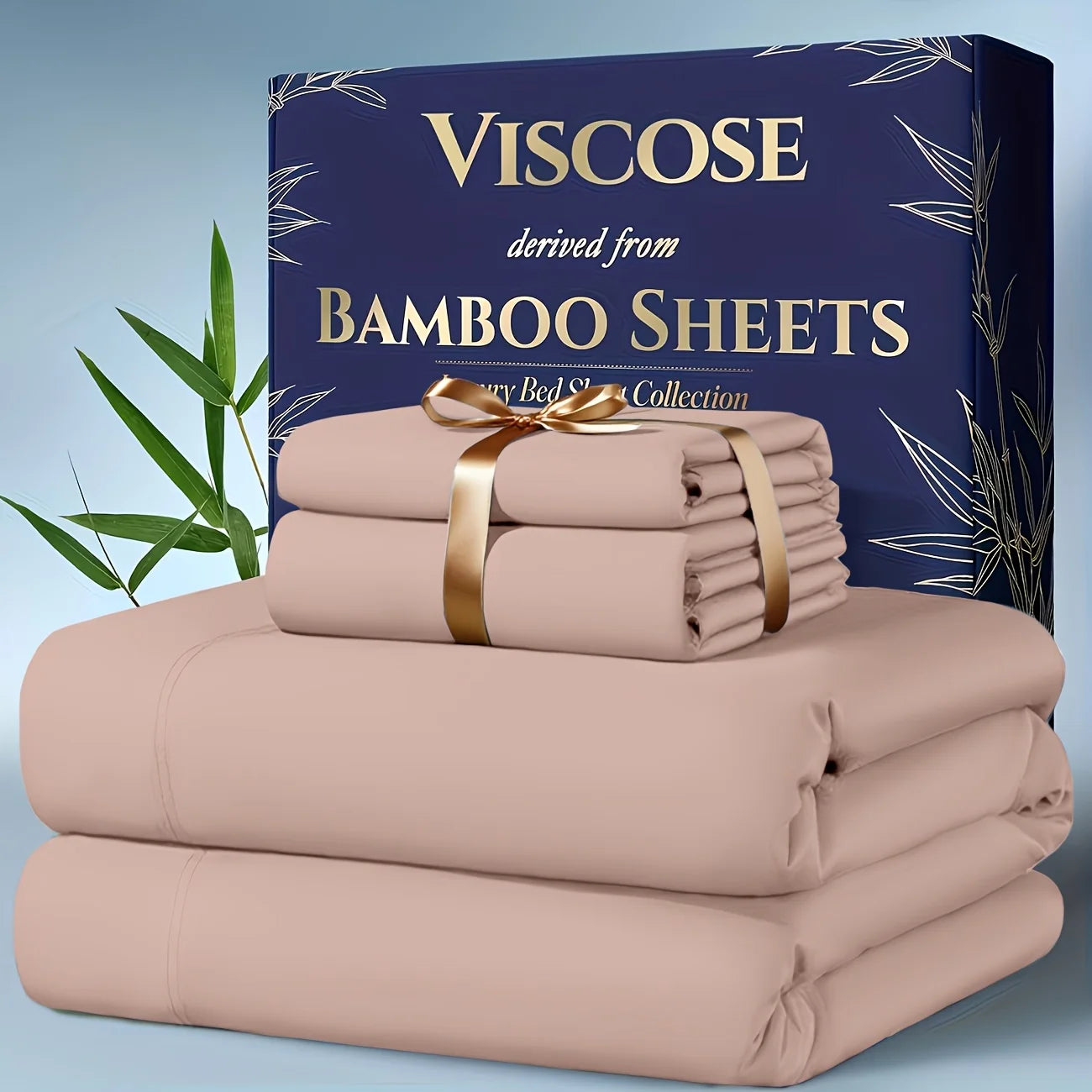 4pcs Bamboo Cooling Bedding - Extra Deep Pocket Breathable And Cooling  Sheet And Fitted Sheet -