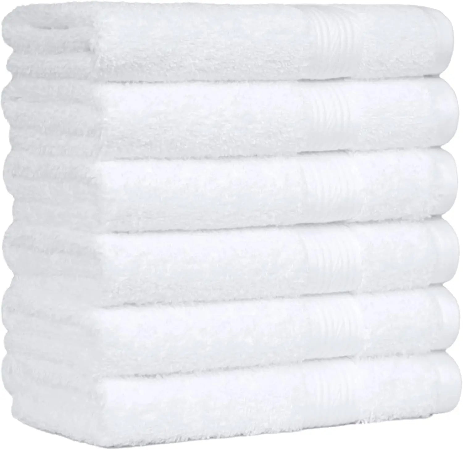 6 Piece Oversized 100% Cotton Bathroom Towel Set Fade Resistant Soft Absorbent 2 Bath 2 Hand 2 Washcloths Black