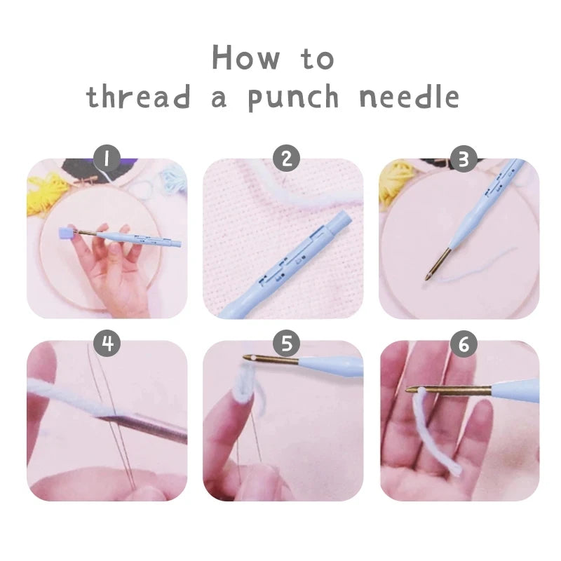 Punch Needle Embroidery Starter Kits For Beginner  Cute Animals