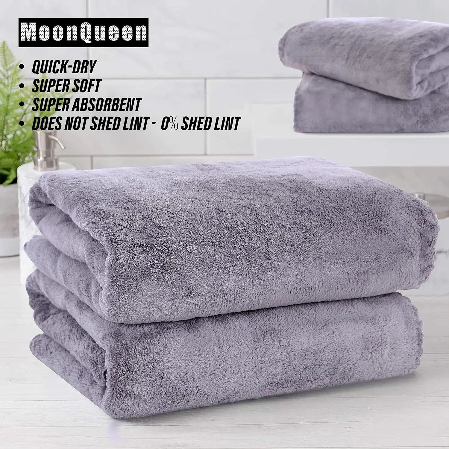 2 Pack Quick Dry Microfiber Towels for Bath, Gym, Travel, and Yoga