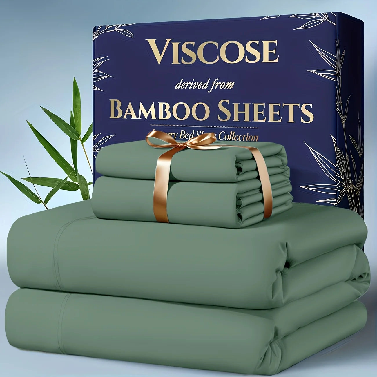 4pcs Bamboo Cooling Bedding - Extra Deep Pocket Breathable And Cooling  Sheet And Fitted Sheet -