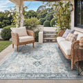 Boho Indoor Outdoor Rug 5x8 ft Waterproof Non-Shedding Easy Clean Washable Patio Mat