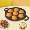 7-Hole Cake Mold Baking Pan with Handle Cake Cooking Pan Takoyaki Maker Non-stick Omelette Pan Kitchenware