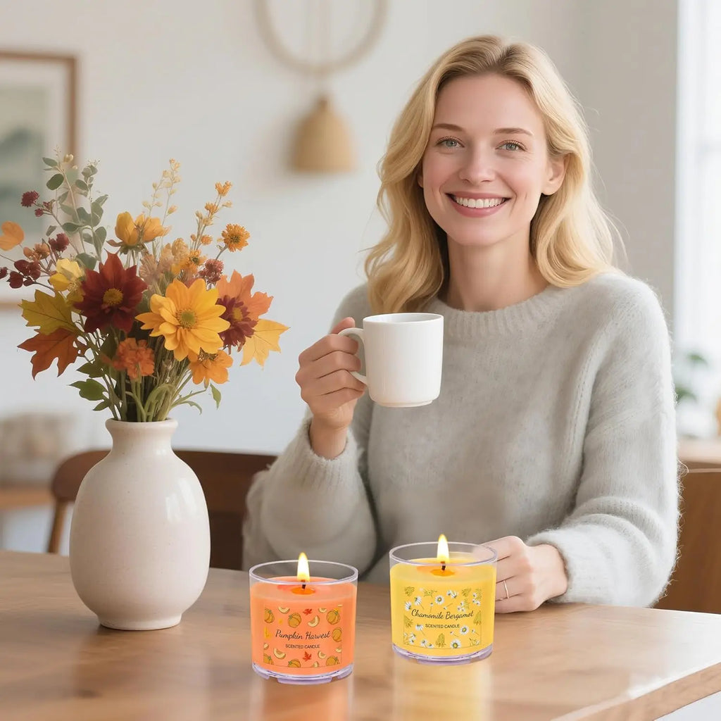 12 Pack seasonal MINI Scented Soy Candles Set for multi-holiday