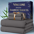 4pcs Bamboo Cooling Bedding - Extra Deep Pocket Breathable And Cooling  Sheet And Fitted Sheet -