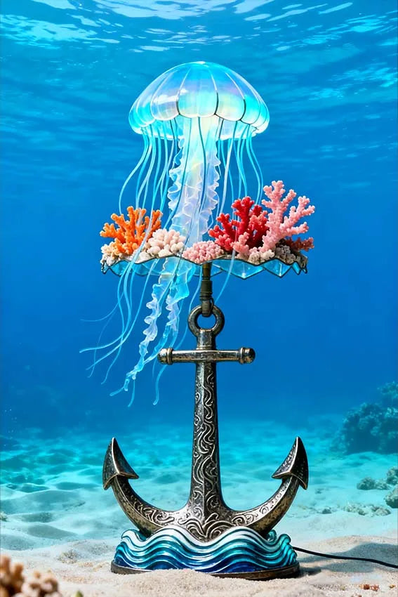 Elegant Vintage Floral Glass Table Lamp Metal Sign Warm Beige