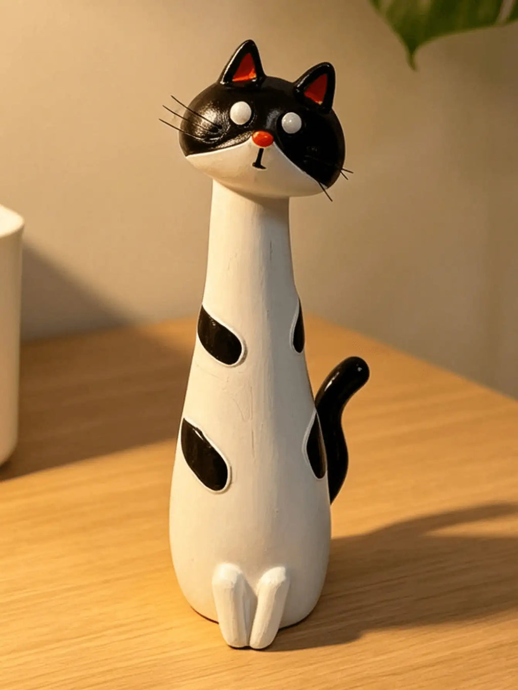 Cartoon Cat Shaped Resin Vase