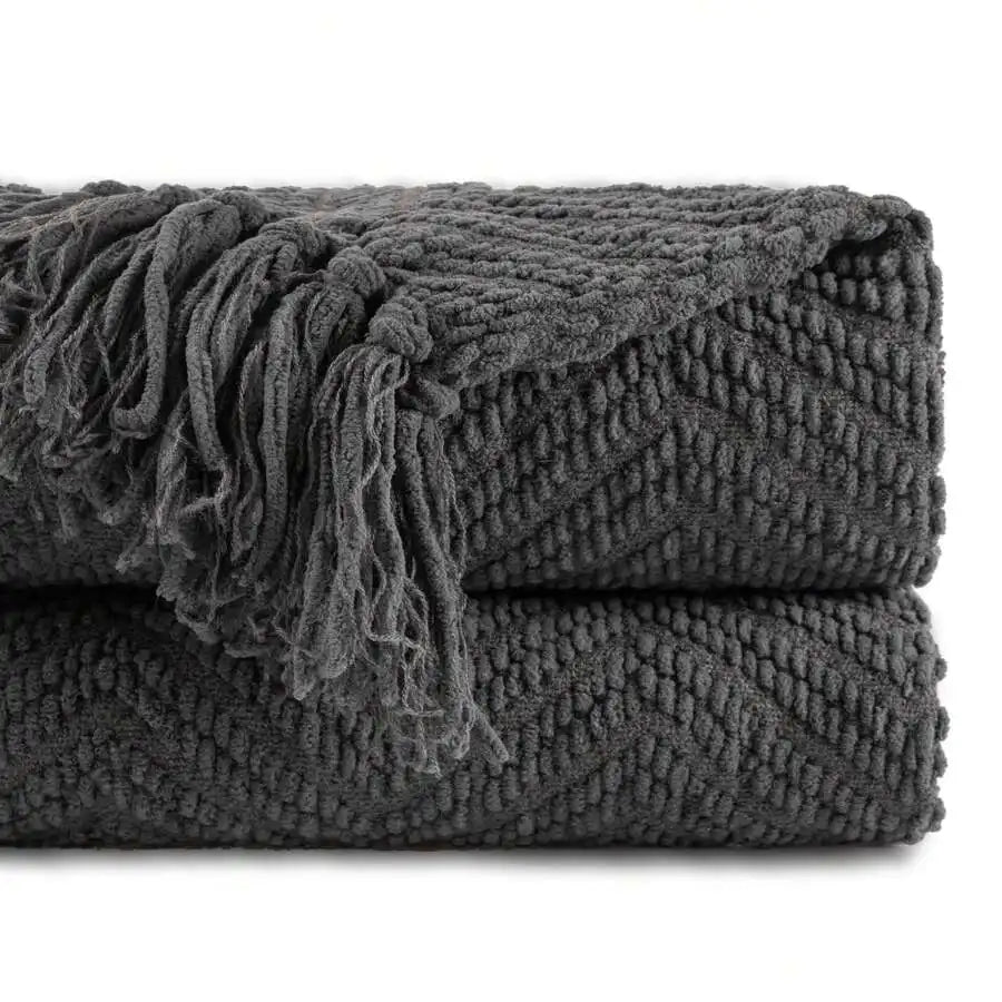 Knitted Olive Green Throw Blanket For Soft Warm Large Throws ,Decorative Green Throw Blankets
