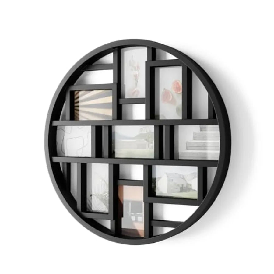 Luna Collage Picture Frame Holds Nine 4x6 Photos Large 22-Inch Diameter