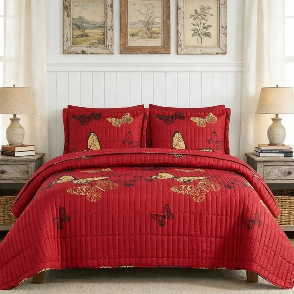 6 Pcs Printed Bedspread Set Luxury High Quality Quilt Set Quilting Thin Comforter Set All Season Use Local Warehouse