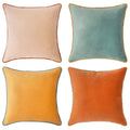 Set of 4 Decorative Velvet, Modern Throw Pillow Covers Soft Velvet Double Sided Designs