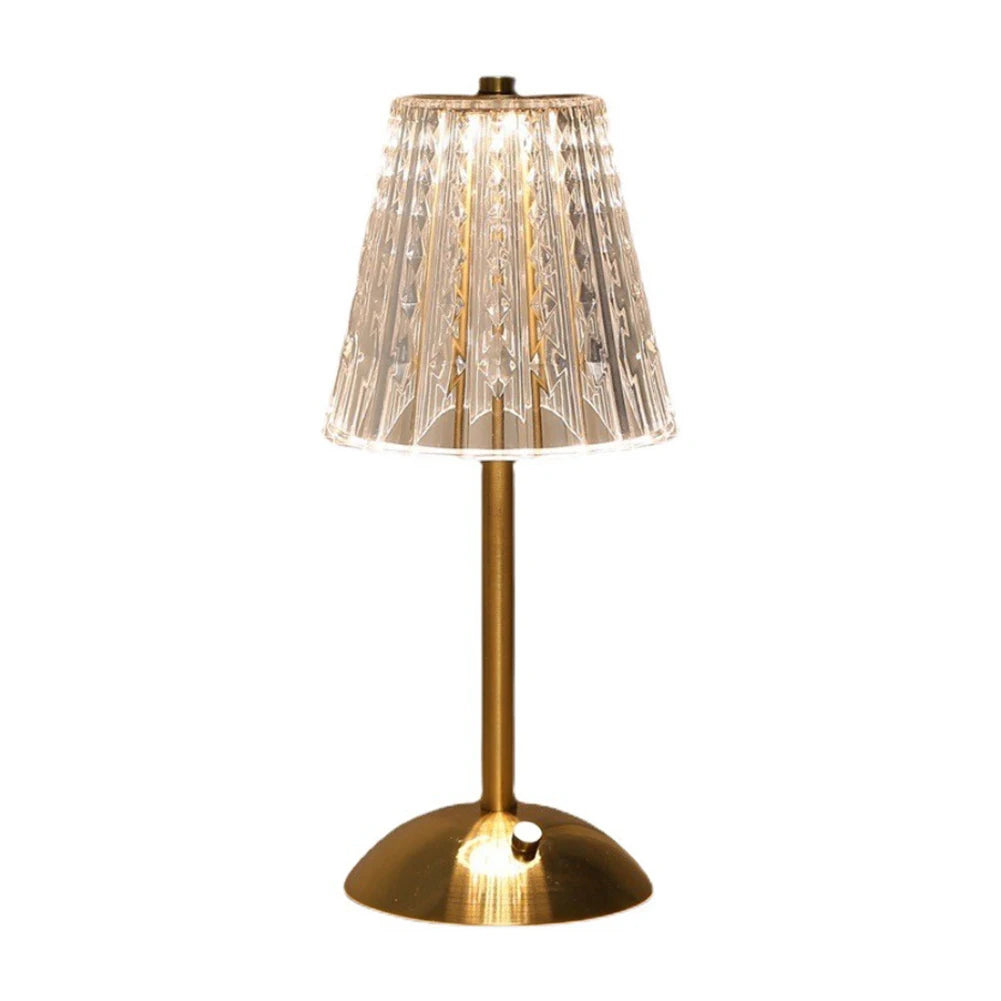 3 Colors LED Crystal Table Lamp Dimmable  Rechargeable Romantic Wireless
