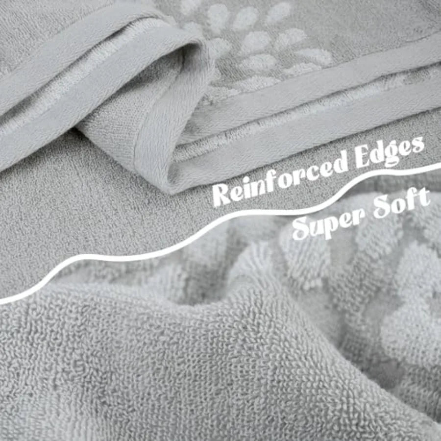 Set of 2 - Large 55" x 28", Decorative Hydrangea Floral Jacquard, cotton