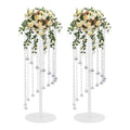 Centerpieces Clear Flower Acrylic- 2 Pcs 23.6 inch Tall Crystal Flower Stand