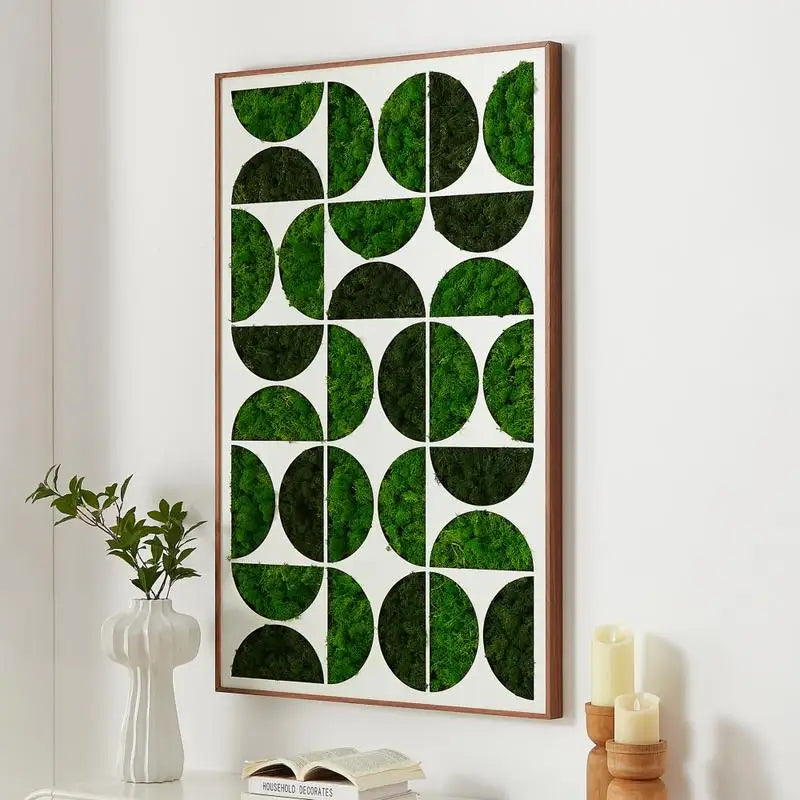 Metal Moony Moss Wall Art Decorative Home Decor for Unique Interior Design