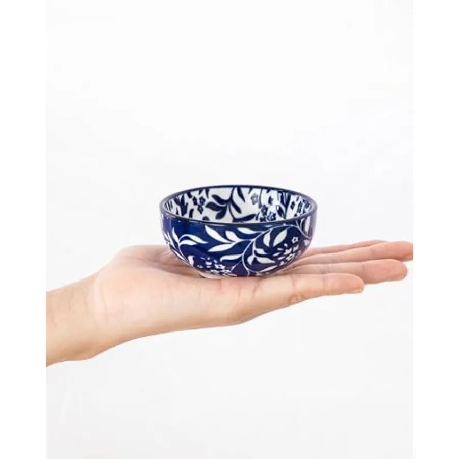2.7 Oz Ceramic Mini Dipping Bowls Set of 6, 3 Inch Small Dip Bowls for Sauces, Nuts, Finger Bowls