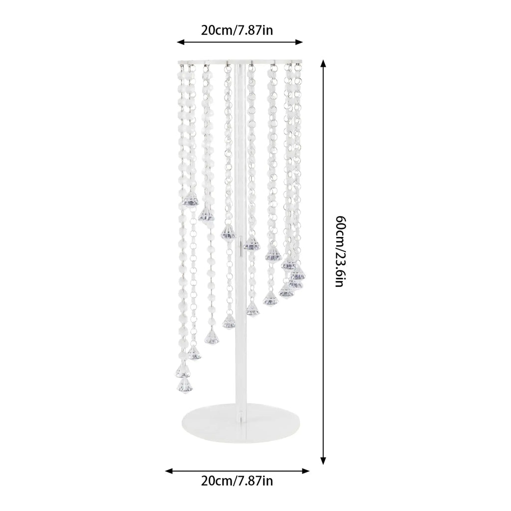Centerpieces Clear Flower Acrylic- 2 Pcs 23.6 inch Tall Crystal Flower Stand