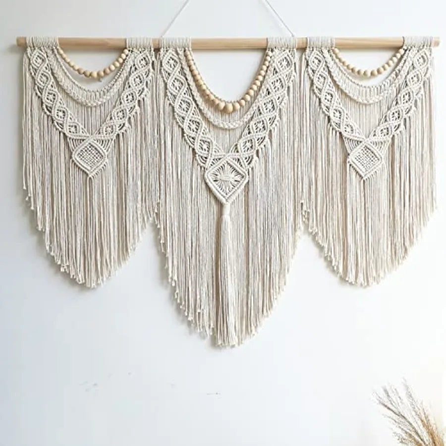 Handmade Boho Tapestry Macrame Wall Decor Art- Chic Bohemian