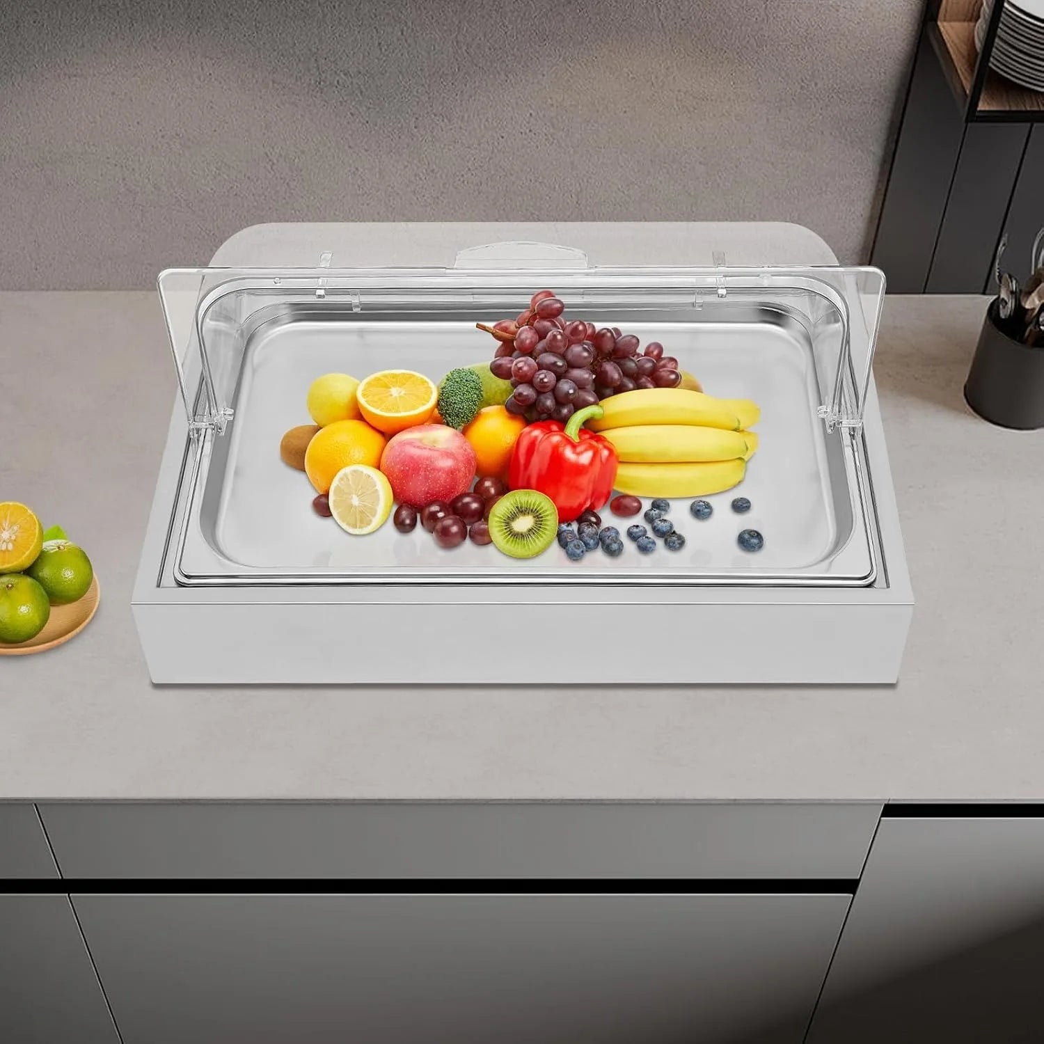 Chilled Serving Tray with Clear Cover