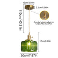 VETRULUS Retro Led Crystal Pendant Light Green Chandelier Modern Hanging