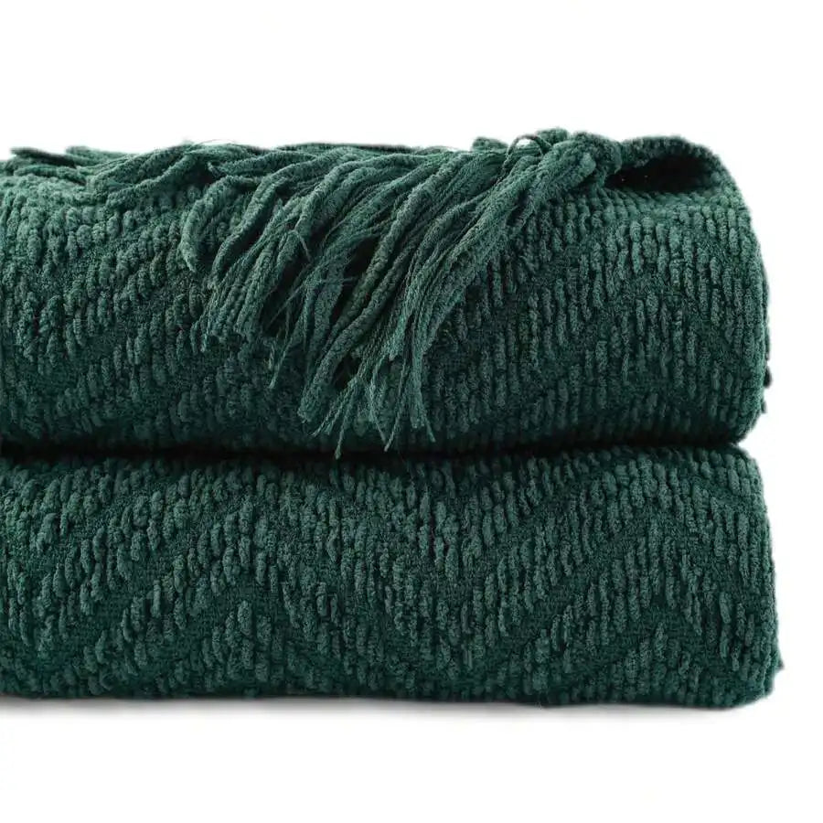 Knitted Olive Green Throw Blanket For Soft Warm Large Throws ,Decorative Green Throw Blankets