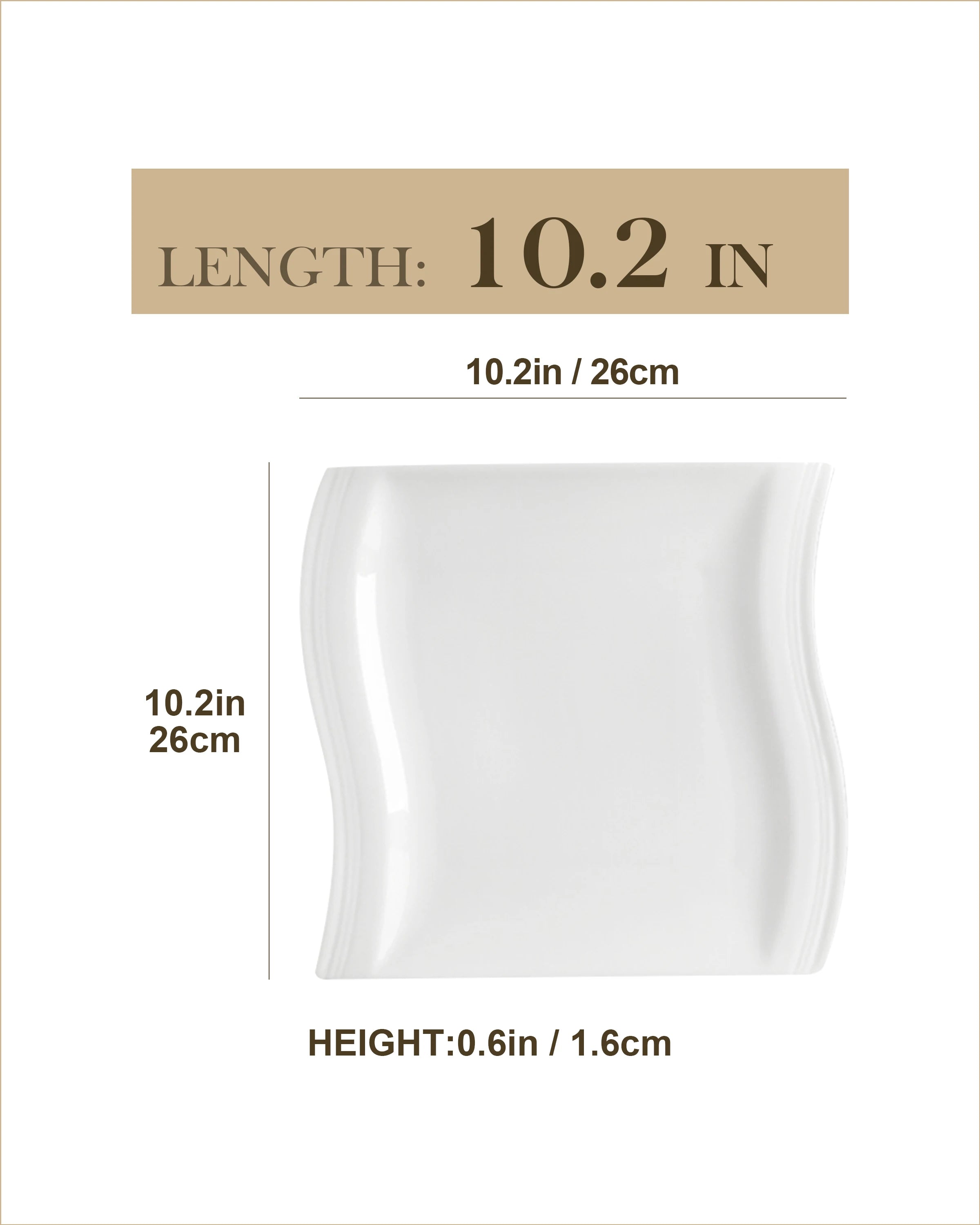 Series Flora, 6/12 Piece 10.25" Ivory White Porcelain