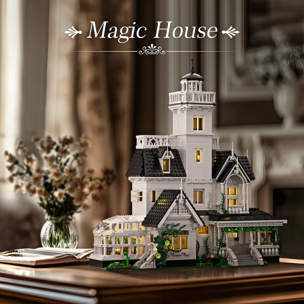 Magic House Building Set  LED Light Owens House Blocks Model Gift for Adults (1877PCS)