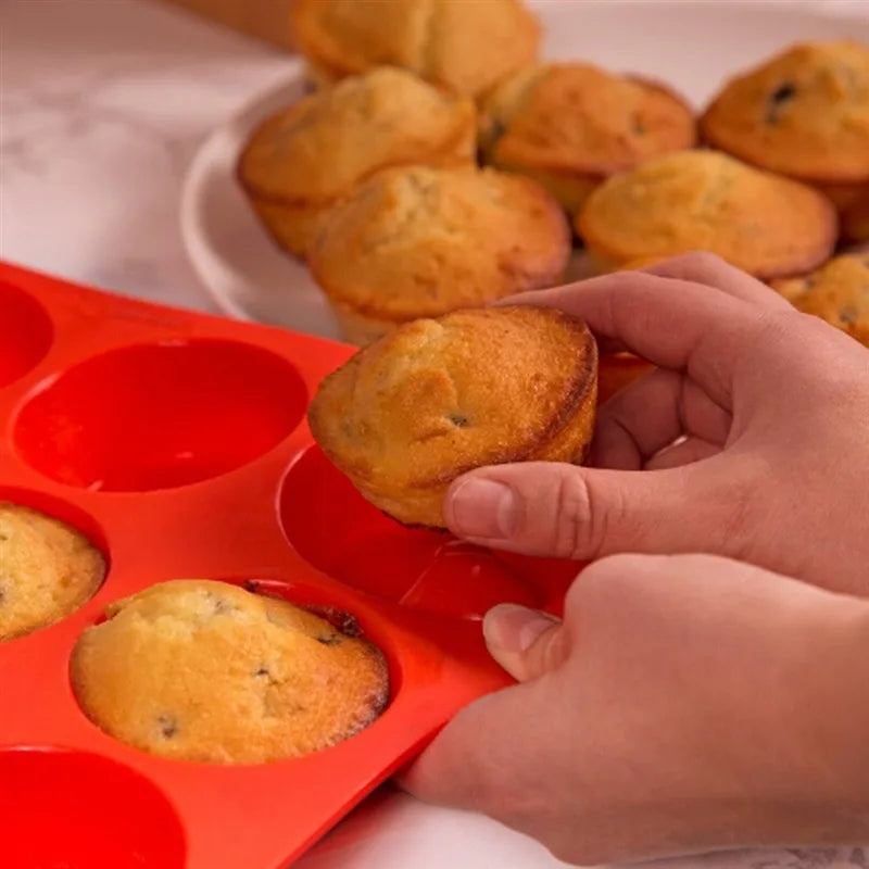24-Hole Cake Mold Silicone  Bakeware Pan Tray Mould