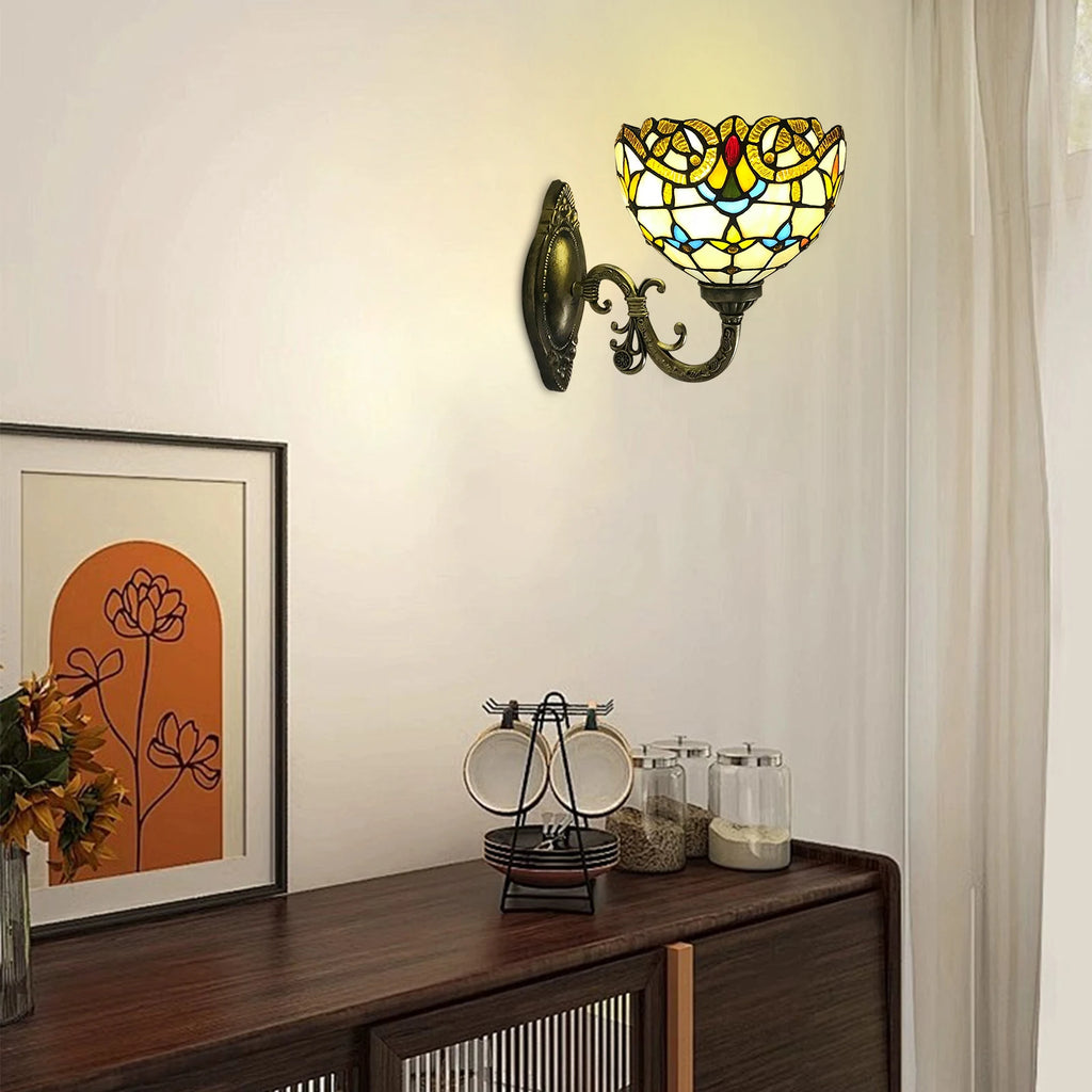 Vintage Tiffany Retro Wall Lamp Indoor Handmade Dome Lamp