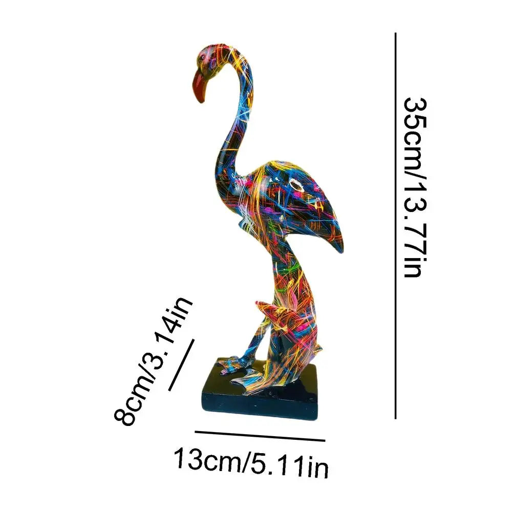 Art Graffiti Creativity Modern Colorful French Flamingo Statue