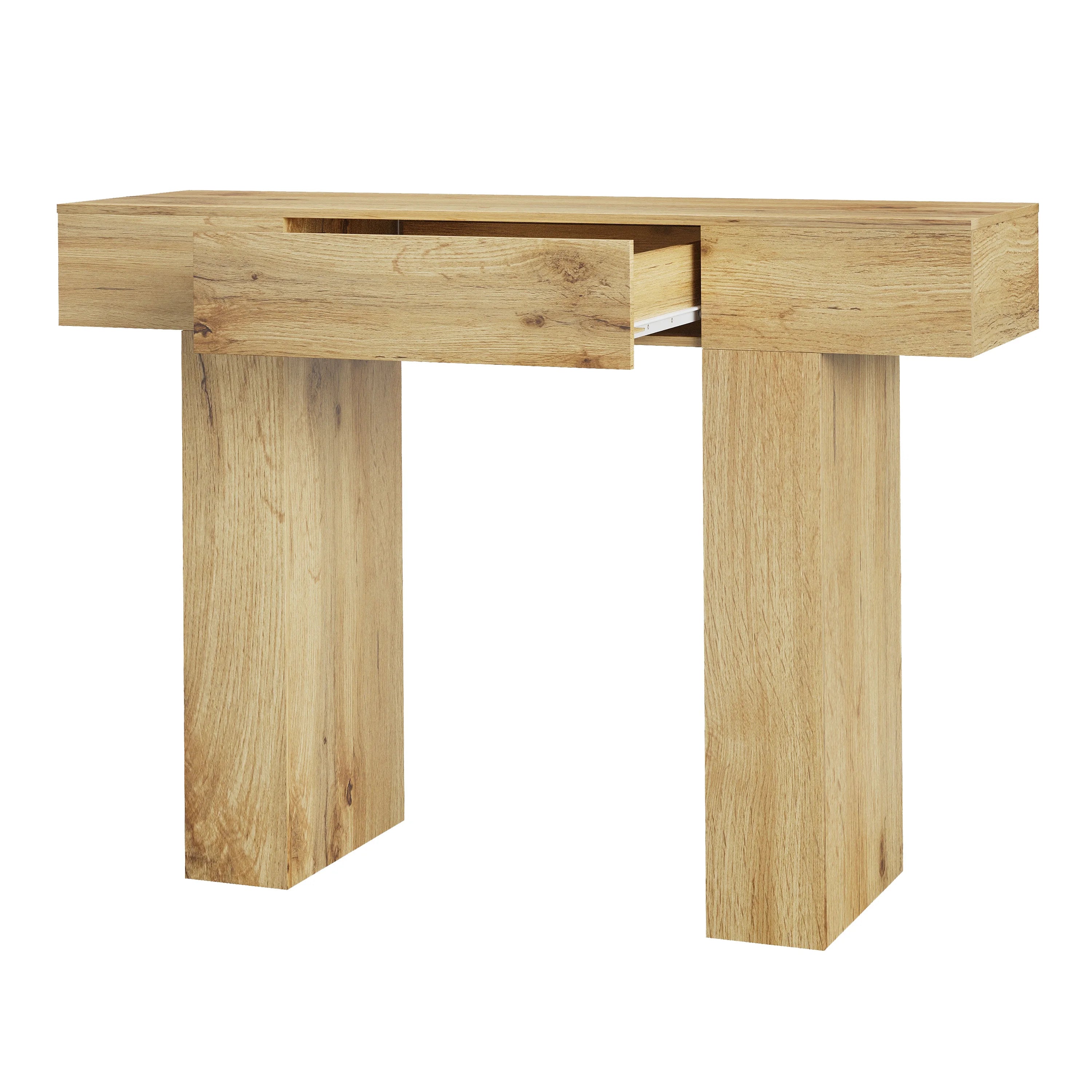 47" Long Console Table with Drawer, Narrow Entryway Table, Charcoal | Wood Rectangular Sofa Table