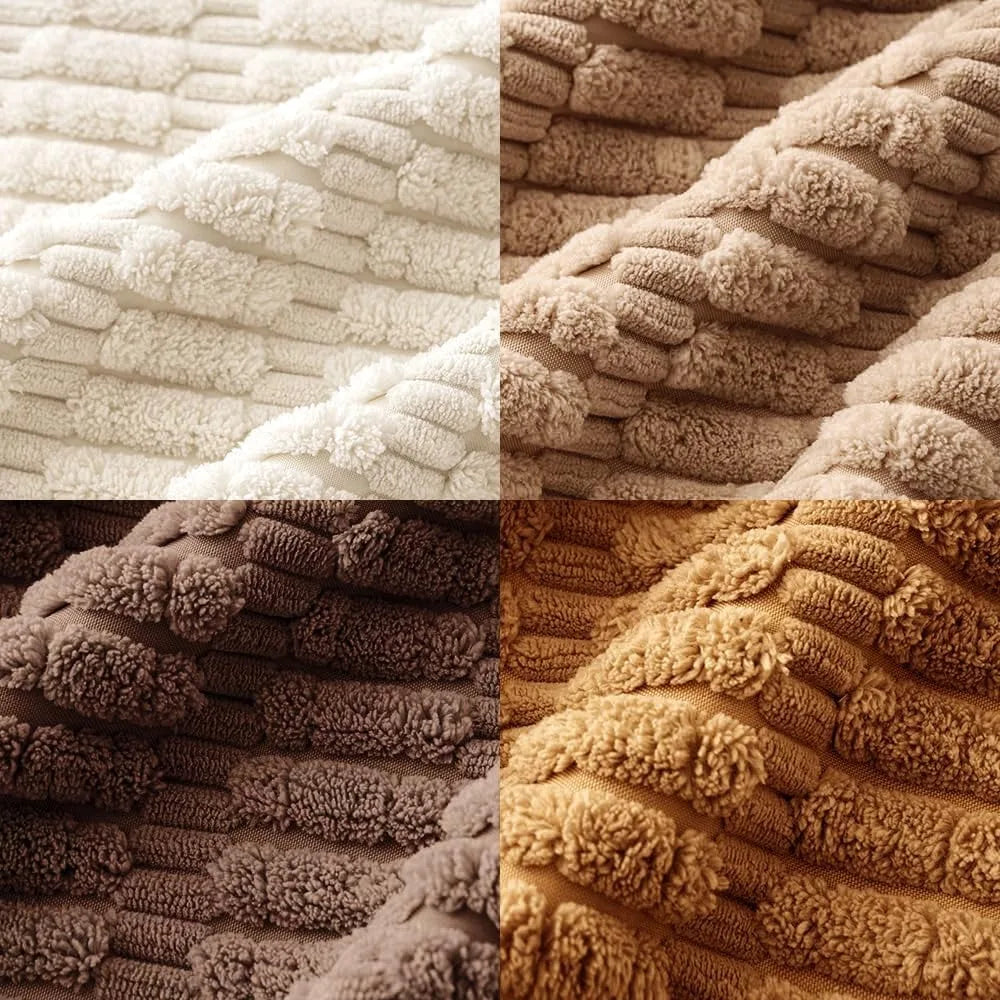 Corduroy Decorative Throw Pillow Covers 18x18 Set of 4