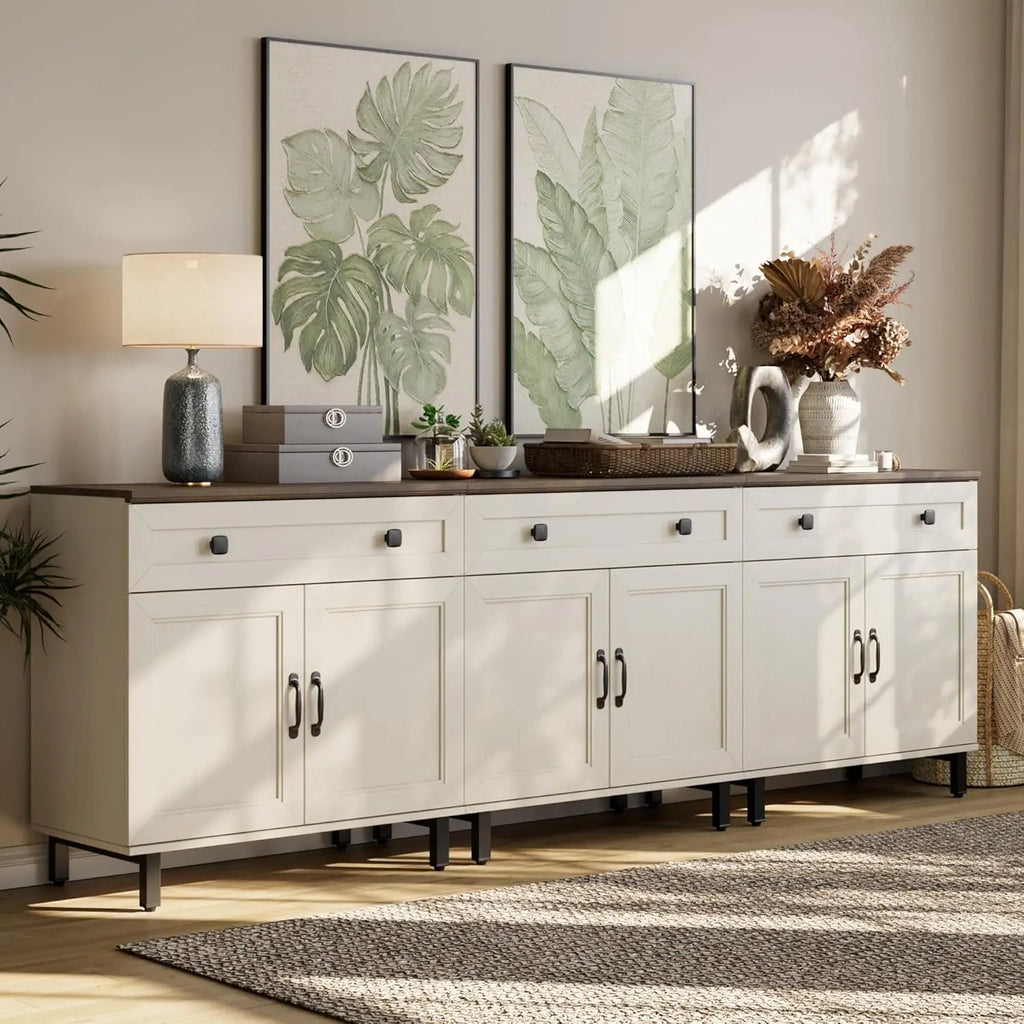 3 in 1 Modern Buffet Cabinet with 2 Doors and 1 Drawer Wood