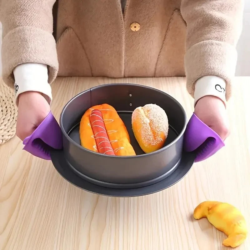 2pcs Thicken Baking  silicone oven mitts Microwave Oven Glove Heat Insulation Anti-slip