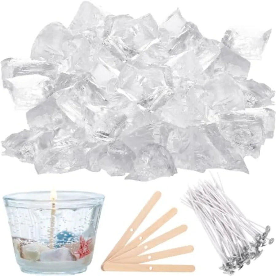 6 lb Clear Jelly Wax for Candle Making, Smooth Pour & Long Lasting Burning