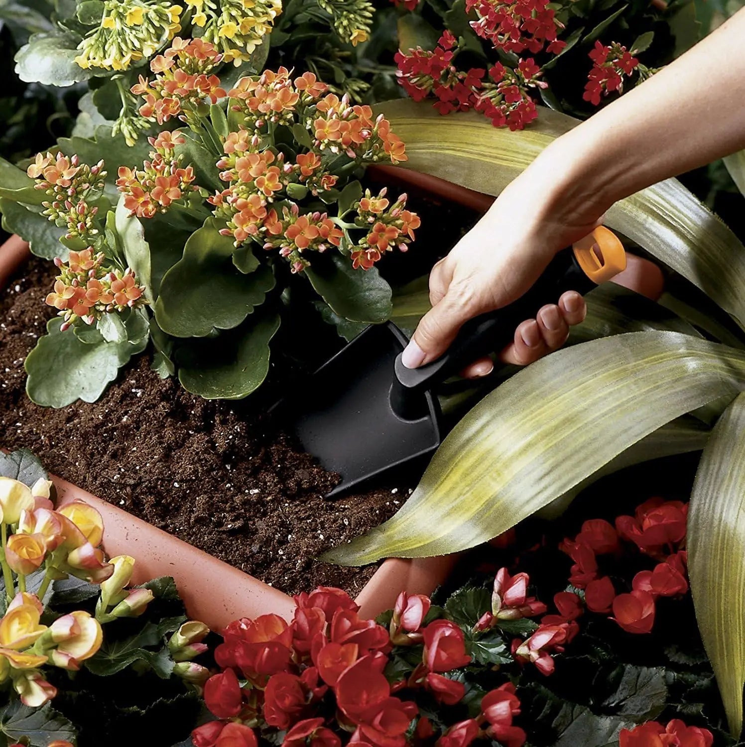 Garden Hand Tools Set: Trowel, Transplanter, Cultivator - Lightweight Fiberglass, Stronger Than Steel, Break-Proof Guarantee