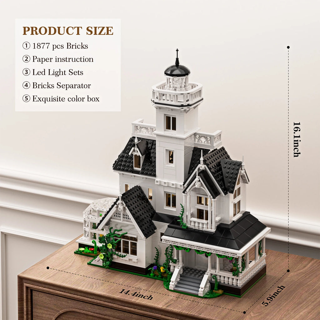 Magic House Building Set  LED Light Owens House Blocks Model Gift for Adults (1877PCS)