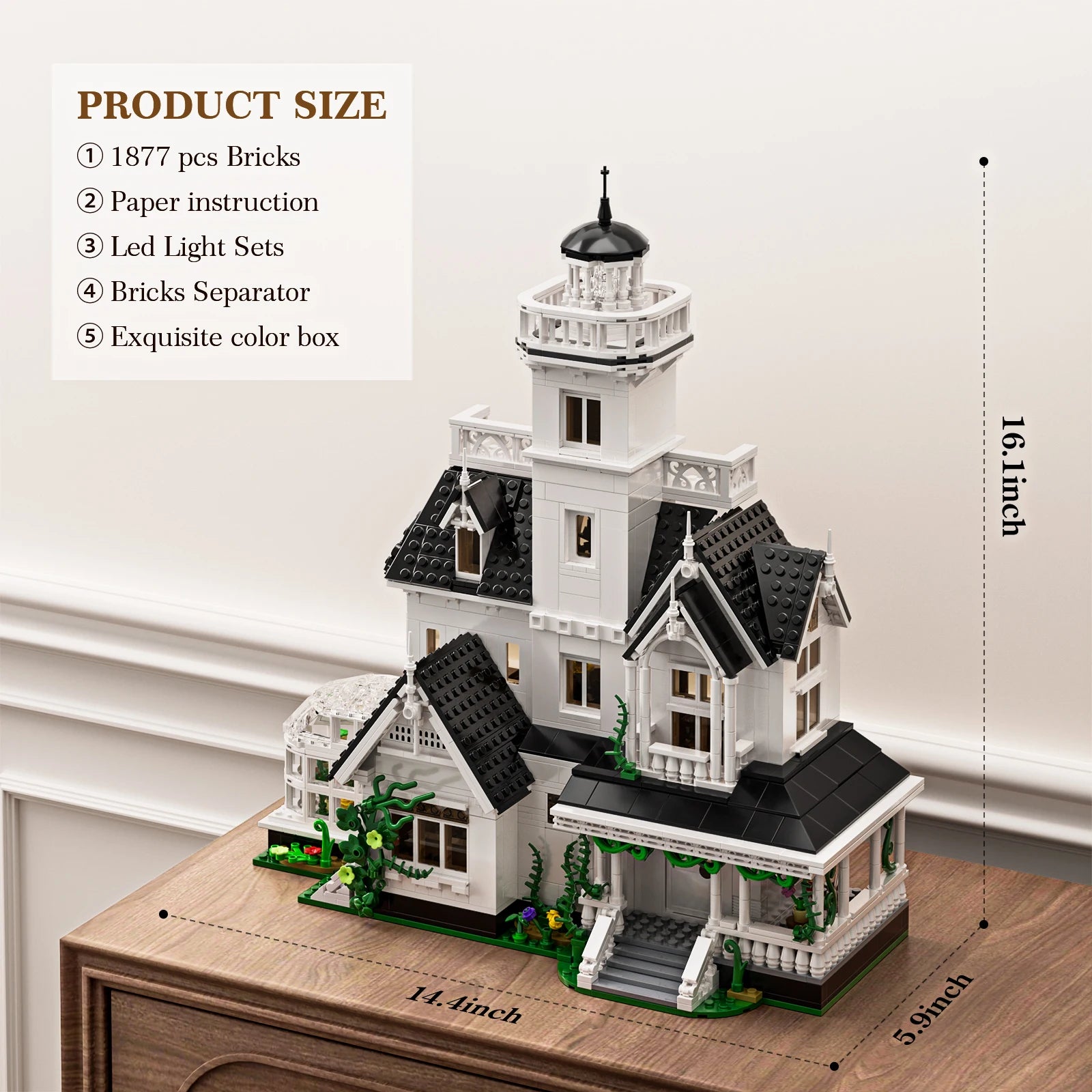 Magic House Building Set  LED Light Owens House Blocks Model Gift for Adults (1877PCS)