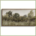Vintage Framed Wall Art 20x40in Grassland Landscape Canvas Print
