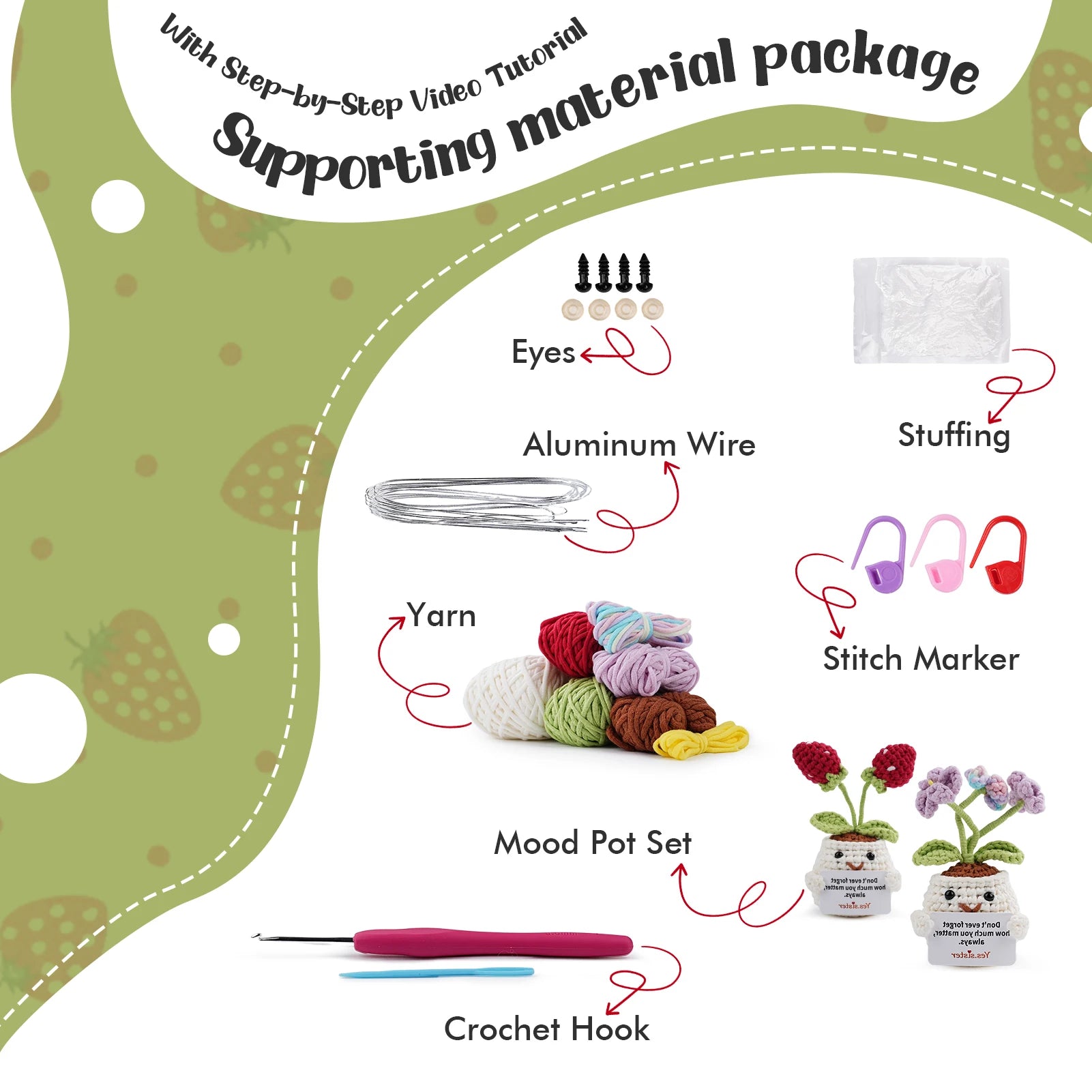 Beginner Crochet Kit Complete  Step-by-Step Video Tutorials for Adult Perfect for beginners