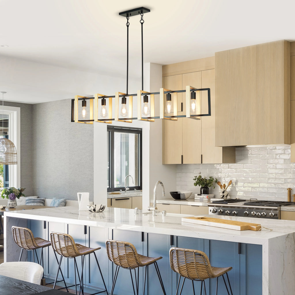 Modern Farmhouse Kitchen Island Dimmable Lighting Island Lights